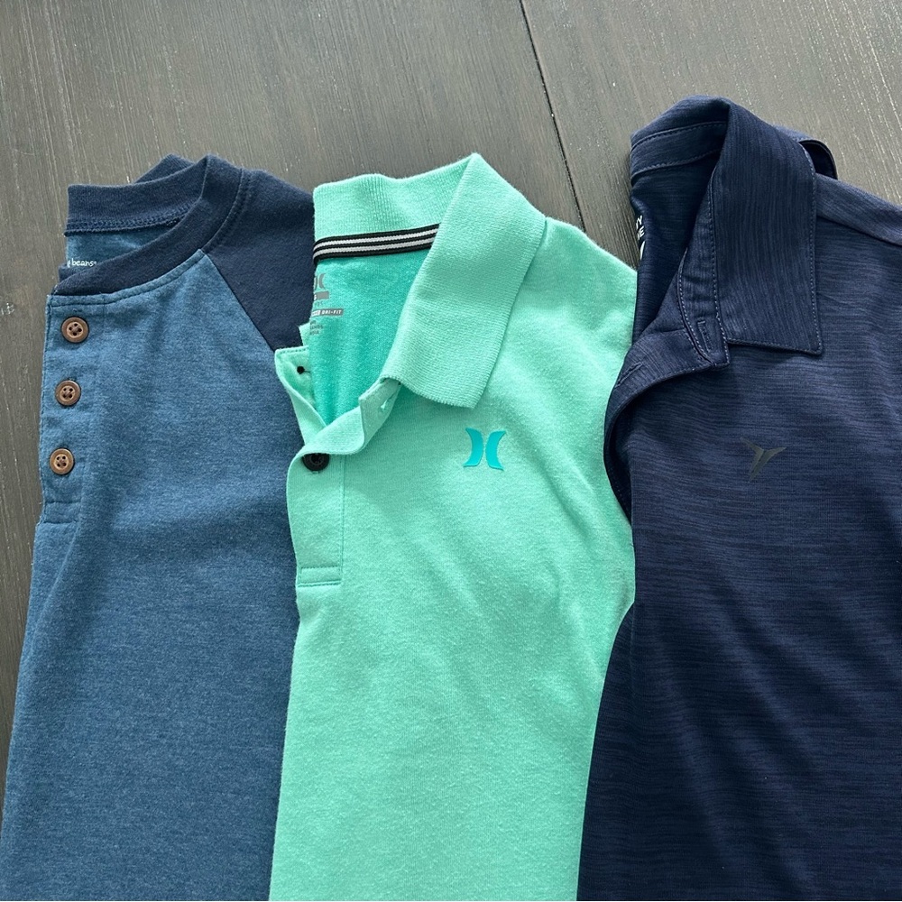 3 Shirts, Boys Polo and Henley Shirt Set